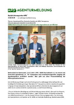 APD_158_2024_ADRA Deutschland erneut vom Deutschen Spendenrat zertifiziert.pdf
