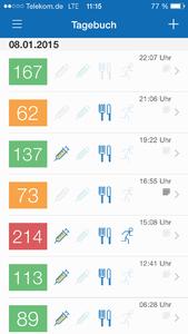 Screenshot meinDiabetes - Tagebuch