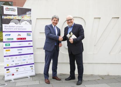 Professor Edgar Bohn, stellvertretender Vorstandsvorsitzender des BGV und Martin Wacker, Geschäftsführer der Karlsruher Event GmbH / Foto: Jürgen Rösner