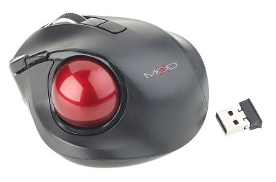 Mod-it Kabelloser Funk-Laser-Trackball mit 5 Tasten und Scrollrad, 1.200 dpi