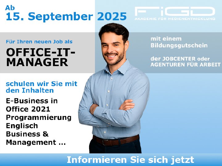 Starten Sie neu durch – als Office-IT-Manager mit Bildungsgutschein