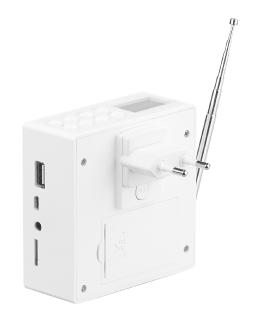 VR-Radio Steckdosenradio MPS-800.bt mit DAB+/FM, Bluetooth, USB, Freisprecher & Akku, 6 Watt