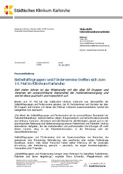241023_PM_Selbsthilfegruppen und Fördervereine treffen sich zum 14. Mal im Kliinkum Karlsruhe.pdf