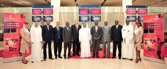 VIPs depart for Emirates' inaugural flight to Dakar.JPG