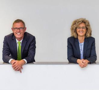 Wiedergewählt: Frank Brüggemann (Vorstandsvorsitzender) und Kirsten Budde (Vorständin)