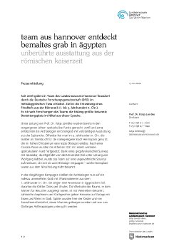 Pressemitteilung »Team aus Hannover entdeckt bemaltes Grab in Ägypten«.pdf