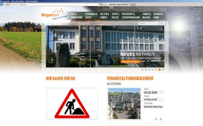 Mit einem Klick auf das „Baustellenschild“ kam man sich auf www.mayen.de die gesammelten Infos rund um die aktuellen größeren Baumaßnahmen in Mayen aufrufen.