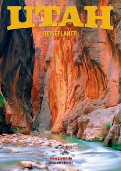 Der Zion Nationalpark leuchtet auf dem Cover des neuen Utah Reiseplaners 2010.jpg