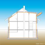 Lässt sich die luftdichte Hülle des beheizten Volumens vollständig mit einem Stift umfahren? Dieser Test ist nur ein kleiner Schritt beim Erstellen eines Luftdichtheitskonzepts. Die DIN 4108, Teil 7, gibt einen guten Überblick über das, was in eine solche Ausarbeitung gehört und worauf man auf dem Weg zur dauerhaft luftdichten Gebäudehülle besonders achten sollte.  Grafik: FLiB e.V. Abdruck bei Quellenangabe honorarfrei. Belegexemplar erbeten.