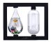 Carlo Milano 2in1-Galileo-Thermometer & Sturmglas mit elegantem Holzrahmen, schwarz