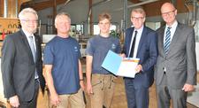 Vizepräsident August Wannenmacher, Dietmar Gaus, Georg Haack, Präsident Harald Herrmann und Hauptgeschäftsführer Dr. Joachim Eisert (v. li. n.re.)