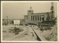 Schöpfwerk Harlesiel beim Richtfest 1954