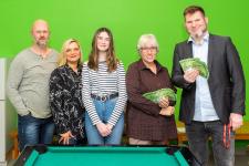 v.l.n.r.: Rüdiger Hirsch, Natalie Soranno und Joana Käser vom Verein Willensweg, Susanne Kaltenbrunn, Pädagogische Leitung und stellvertretende PDL, Meike Bottlender / Bild: Markus Kümmerle