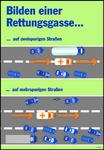 So bildet man eine Rettungsgasse. Grafik: ARCD