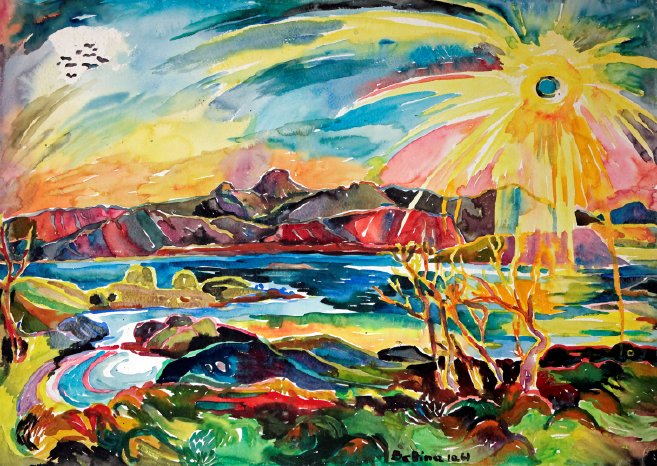 Bettina_Heinen-Ayech__1937-2020__Sunset_in_Northern_Norway.png