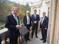 Auf dem Balkon der deutschen Botschaft