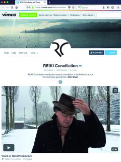 Reiki Meister/Lehrer René Vögtli aus der Schweiz stellt in einem kurzen Videoclip das Projekt Reiki Conciliation vor. Auf youtube ist dies zu finden unter: https://www.youtube.com/watch?v=v9ajzbW2bZM&t=24s