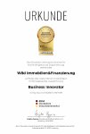 Urkunde Business-Innovator Wild Immobilien&Finanzierung