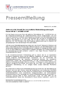 PM_Neue ärztliche Weiterbildungsordnung für Hessen tritt in Kraft.pdf