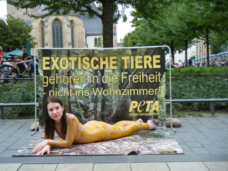 Auf einer bundesweiten Demo-Tour protestierte PETA 2008 für ein Haltungsverbot von exotisch.jpg