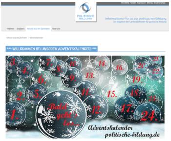 Adventskalender politische-bildung.de mit Gewinnspiel