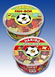 HARIBO "FAN-BOX" zwei Klassiker im sportlichdekorativen Fußball-Design!