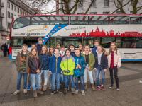 Schüler  der 6. Klasse der Wilhelm-Raabe-Schule gehen auf Jungfernfahrt