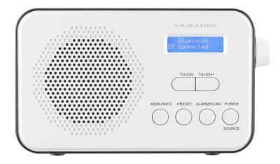 VR-Radio Mobiles Akku-Digitalradio DOR-215 mit DAB+ & FM, Wecker, Bluetooth 5, 8 Watt