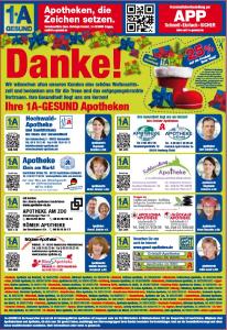 Danke! An alle Kunden der 1A-GESUND Apotheken.