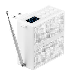 VR-Radio Steckdosenradio MPS-800.bt mit DAB+/FM, Bluetooth, USB, Freisprecher & Akku, 6 Watt