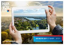 Sehenswert – zu jeder Jahreszeit: Der Blick von der Kuppel des Neuen Rathauses auf das sommerliche und das herbstliche Hannover. Egal, ob im goldenen Herbst, bei Schnee, Sonnenschein oder Abendstimmung: Die Urlaubsregion Hannover ist immer eine Reise wert. Diese Botschaft transportiert die aktuelle Kampagne der Hannover Marketing und Tourismus GmbH (HMTG) nun unter dem Motto: „Die beste Zeit ist immer … jetzt“ (Copyright: HMTG)