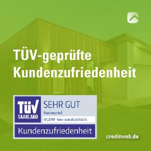 TÜV-geprüfte Kundenzufriedenheit bei creditweb – Meine Baufinanzierung.
