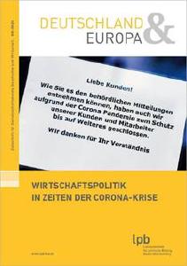 Neues Themenheft "Wirtschaftspolitik in Zeiten der Corona-Krise"