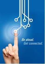 "be ahead. get connected"
