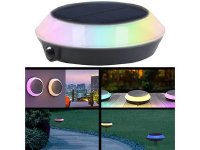 Lunartec Solar-Outdoor-Leuchte mit RGB-CCT-LEDs, Bewegungssensor, App, 90 lm