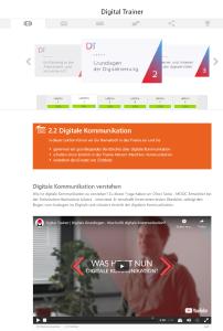 Auszug aus dem Lernangebot „Digital Trainer“