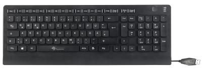 GeneralKeys USB-Standardtastatur mit Fingerabdruck-Scanner
