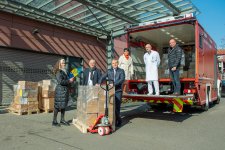 Prof. Michael Geißler und Markus Heming möchten ein Zeichen der Solidarität setzenр Bildquelle: Markus Kümmerle, Städtisches Klinikum Karlsruhe