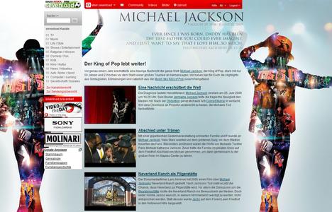 Die sevenload Sonderseite für Michael Jackson