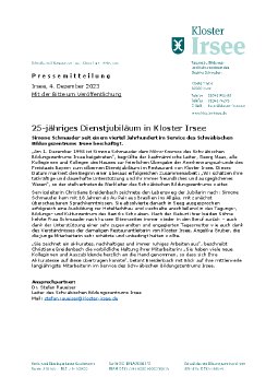 2023-12-01 PM SBZI - Simone Schmauder seit 25 Jahren in Kloster Irsee beschäftigt.pdf