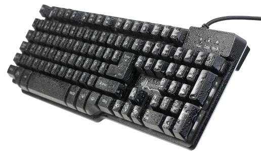 GeneralKeys Halbmechanische USB-Gaming-Tastatur, 7-farbig beleuchtet, wasserfest