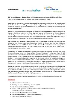 2. Presseinfo 15. Messe für Tourismus & Freizeit 2019 Messe Kalkar.pdf