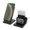 Callstel 3in1-Induktions-Ladestation für Smartphone, Apple Watch & AirPods, 10Watt