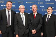 Das neue, auf der 25. Hauptversammlung gewählte Präsidium des ARCD: Präsidiumsmitglied Prof. Jürgen Wrede, Präsident Gerhard Aldebert, Vize-Präsident Michael Lübeck und Schatzmeister Thomas Brockmann (v.l.n.r.) / Foto: ARCD