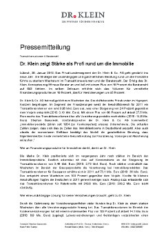 PM_Dr  Klein-Transaktionsvolumen 2011.pdf