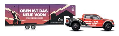 Der Entwurf für das „Dachmobil“ der Nachwuchskampagne.