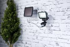 Luminea Solar-LED-Wand-Fluter für außen, mit Bewegungssensor, 600 Lumen, IP44