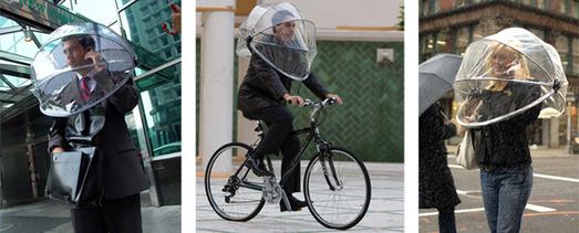 NUBRELLA(TM) - Es regnet und Sie haben beide Hände frei!