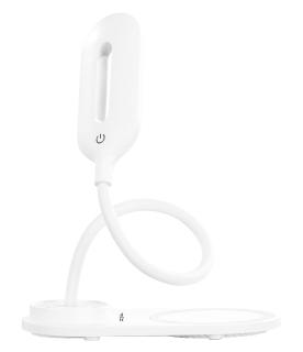 PEARL LED-Schwanenhals-Leuchte, Qi-kompatibel 10 Watt, USB, 3 Lichtfarben, 300lm