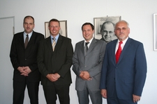 .re. Präsident Walter Tschischka, Frank Dostmann, Marcel Kurt Sauer und stv. Hauptgeschäftsführer Jens Brandt